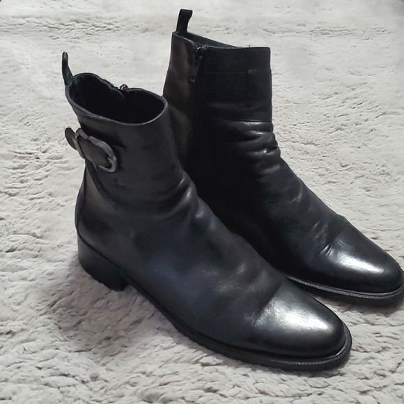 Sesto Meucci Bonnie Str. Chaussures plates en cuir verni noir Wmn 8M Sesto Meucci Bonnie Str. Chaussures plates en cuir verni noir Wmn 8M